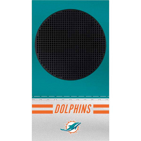 NFL Miami Dolphins White Striped Xbox Series S Console Skin